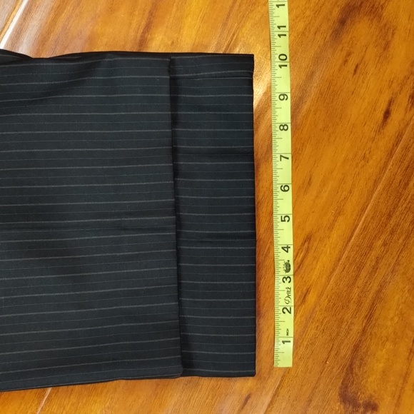 Signature Larry Levine Charcoal High Rise Pin Strip Trousers - Picture 13 of 13